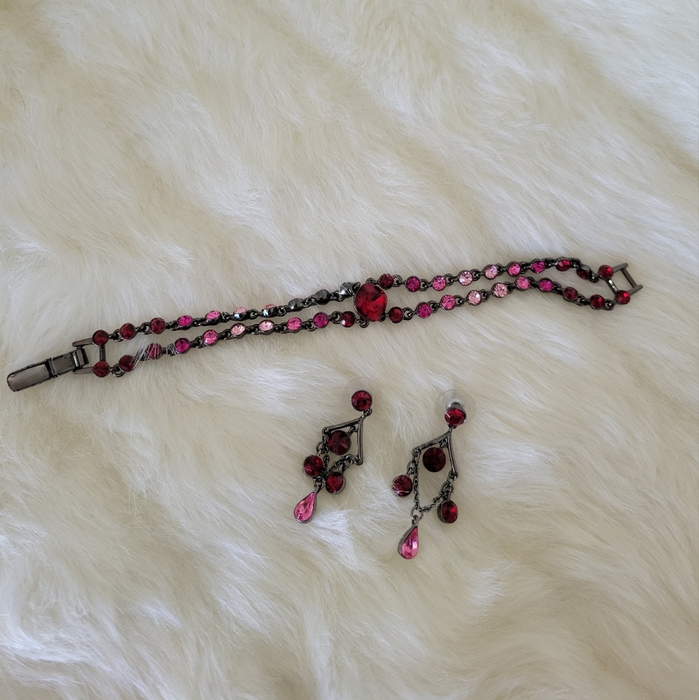 Givenchy costume jewelry bracelet and earrings set